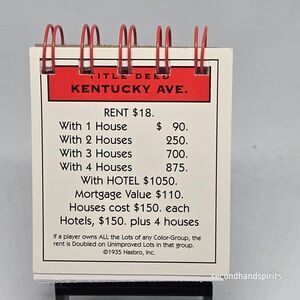 Hand-Assembled Monopoly-Themed Mini Journal -Kentucky Ave